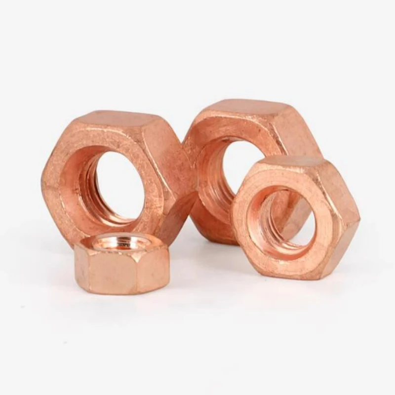 T2 Copper Hexagon Nut Red Copper Nut Conductive Nut Locking Screw Cap M3 M4 M5 M6 M8 M10 M12 M14 M16 M18 M20 M22 M24