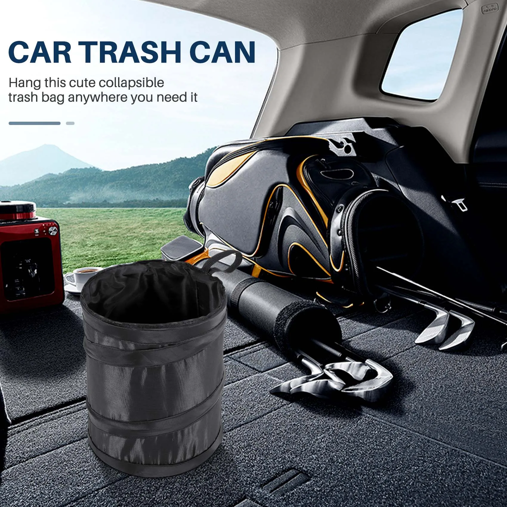 Car Trash Can, Portable Garbage Bin, Collapsible Pop-Up Waterproof Bag, Waste Basket Bin, Rubbish Bin