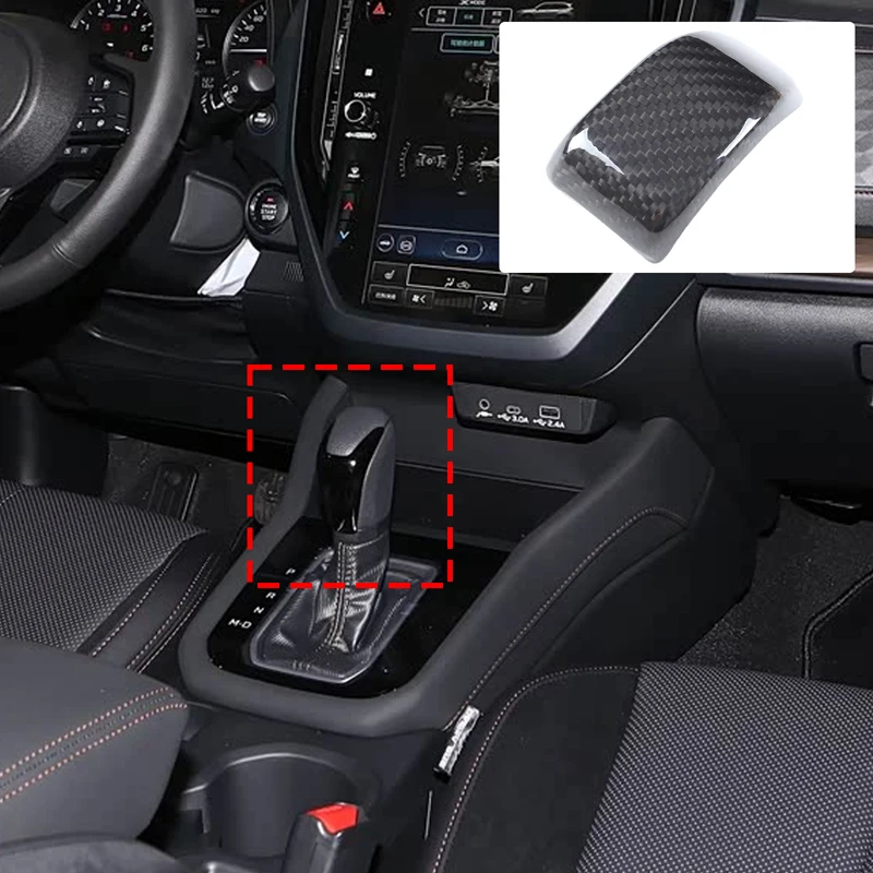 

Для Subaru Forester 2025 + автомобильная центральная головка переключения передач, декоративная крышка из настоящего углеродного волокна, аксессуары для модификации салона автомобиля