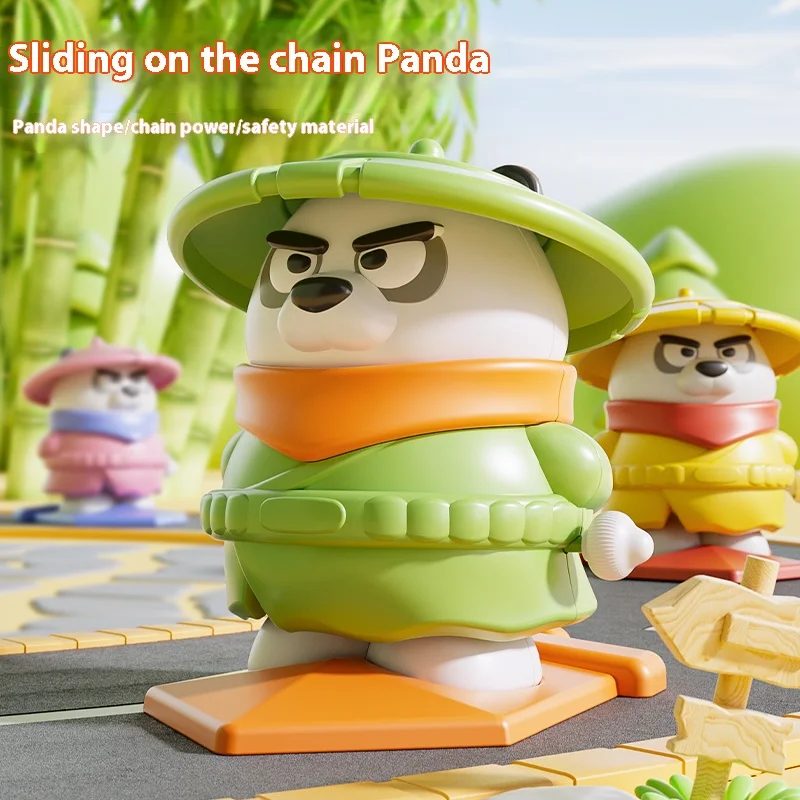 

Cool panda shaped winding toy with chain running, small animals, children's fun toys, soothing children with divine fun