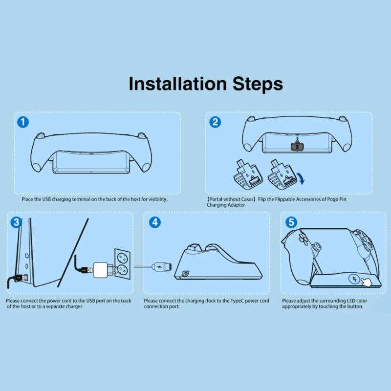 Estação carregamento suporte com luz e luz indicadora suporte carregamento rápido k1kf