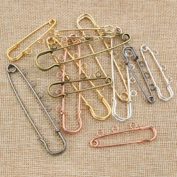 5pcs/lot Safety Pins Brooch Blank Base Brooch Pins 50/80/90mm Pins 3/5 Rings Jewelry Pin for Jewelry Making Supplies Accessorie