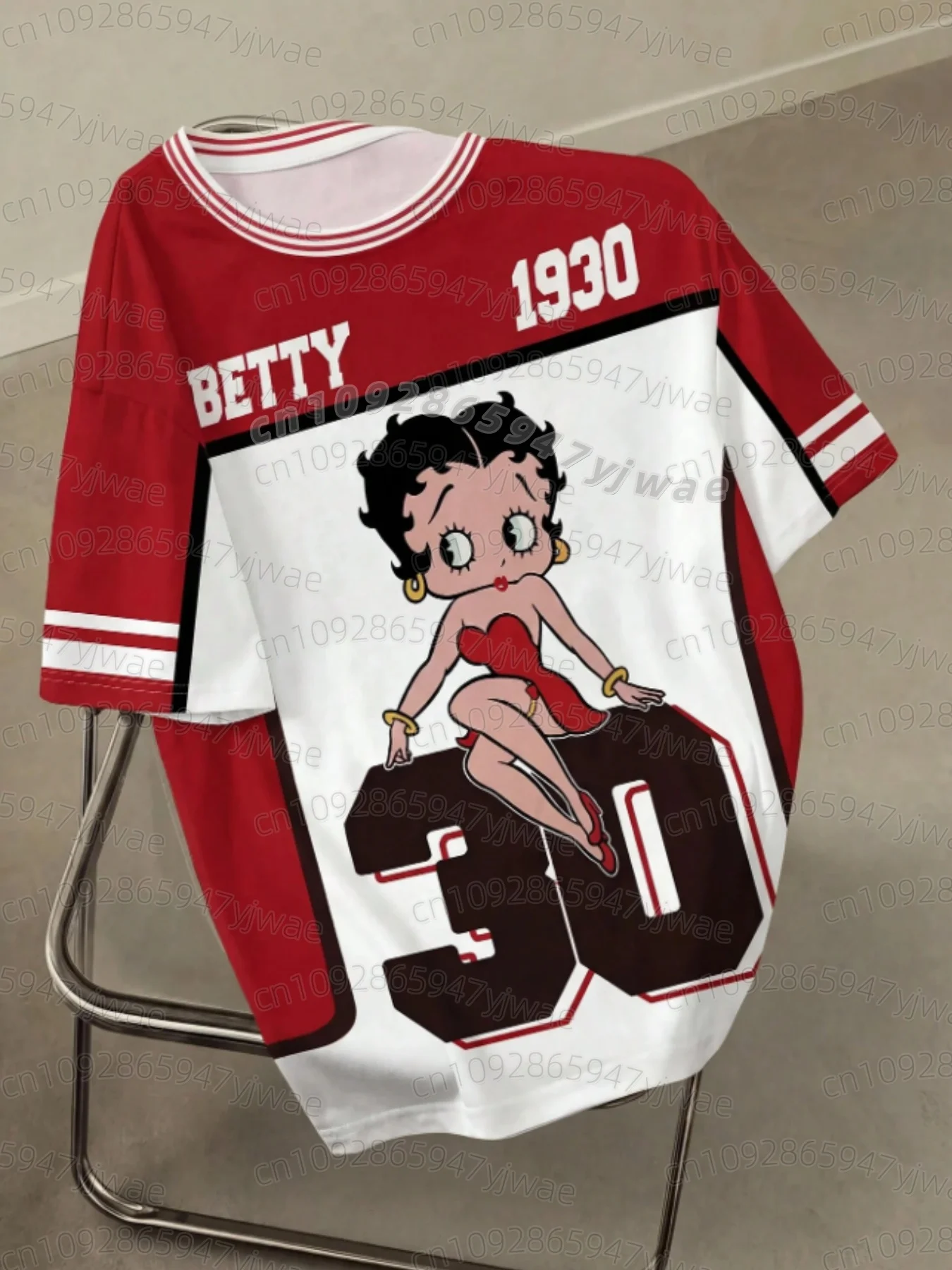 2026 KIDS Cartoon Betty Boop Print Herren Damen Kurzarm-T-Shirt Lässiger 3D-Druck Sommer MÄNNER FRAUEN Sport-Oberteile KIDS T-Shirt – Detail 13