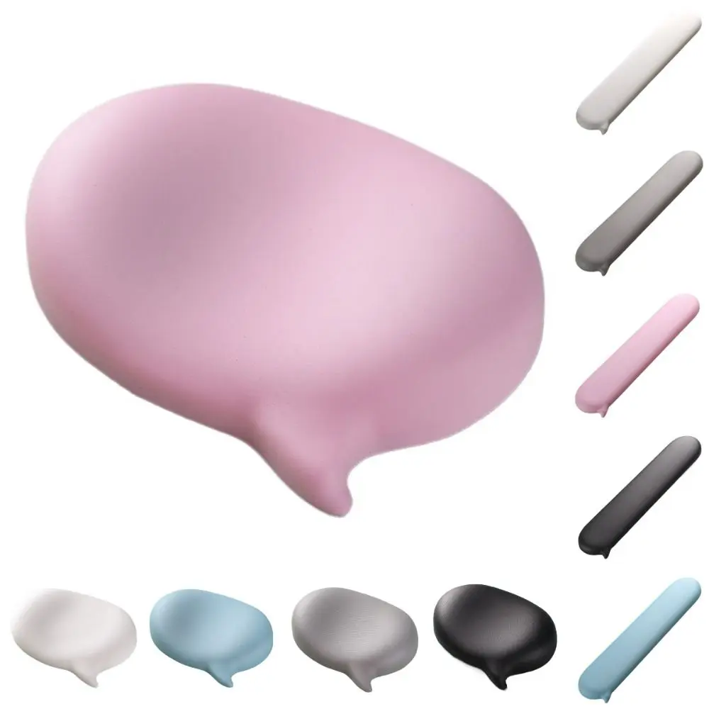 Silicone Wrist Support Mouse Pad Comfortable Soft Keyboard Pad Non-Slip PU Base Creativity Cute Wristband Mouse Mat Student