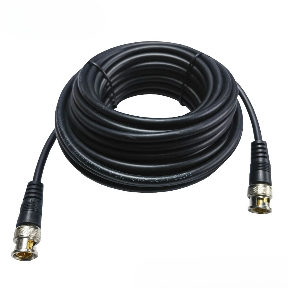 BNC Male to Male Jumper Cable, Q9‑Type Coaxial Video Extension Cord for Analog Security Camera Surveillance Connection