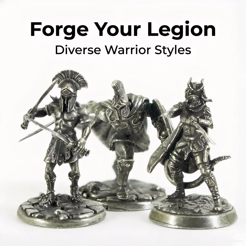 

Metal Copper Spartan Warrior Soldier Model Figure Desktop Decor Board Game Chess Pieces Collection Toy Gift
