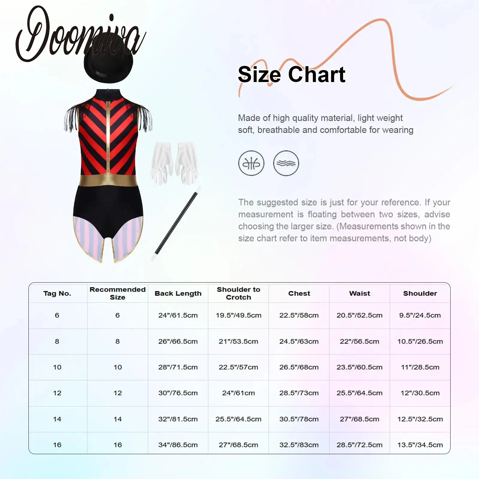 

Kids Girls Festival Ringmaster Circus Costume Performance Dance Leotard Dress Magician Sets for Halloween Carnival Themed Party