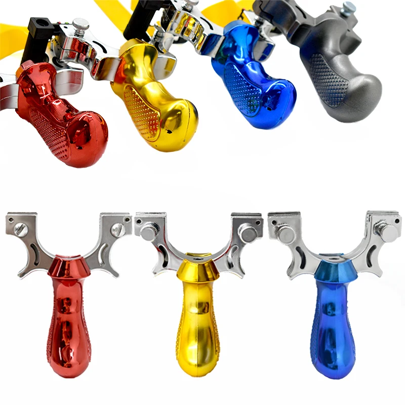 

4 Styles Resin Slingshot High Precision Laser Comfortable Portable Handle Catapult with Flat Rubber Band Outdoor Sports Toys New