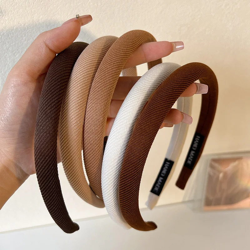 

2pc European and American Solid Khaki Style Headband Hair Bands Hairband Hoop for Women Girls Holiday Korean Hair Accessories