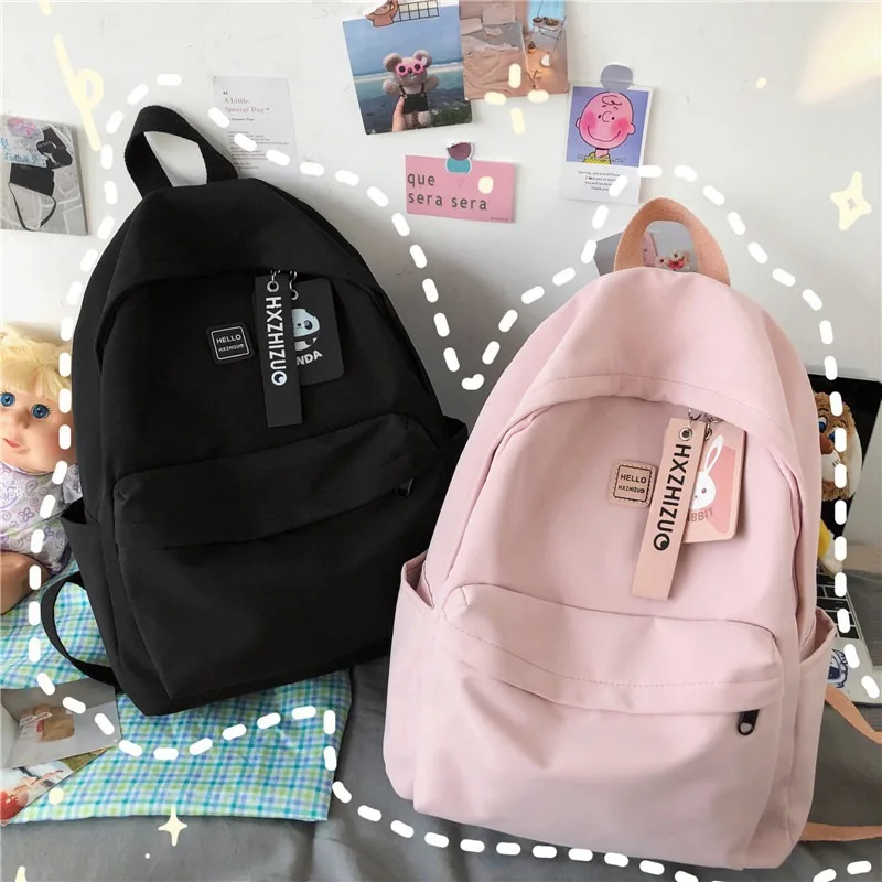 

Japanese College Style College Students Schoolbag Girl Fashion Solid Colour Cute Shoulder Bag Women Travel Kawaii Mini Backpacks