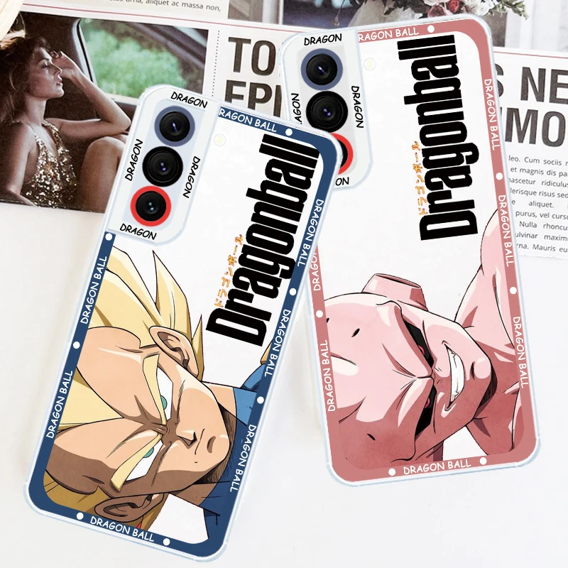 

D-Dragon Ball Goku Cool For Samsung S24 S23 S22 S21 S20 S10 Ultra PLus FE A52 A72 5G Angel Eyes Transparent Phone Case