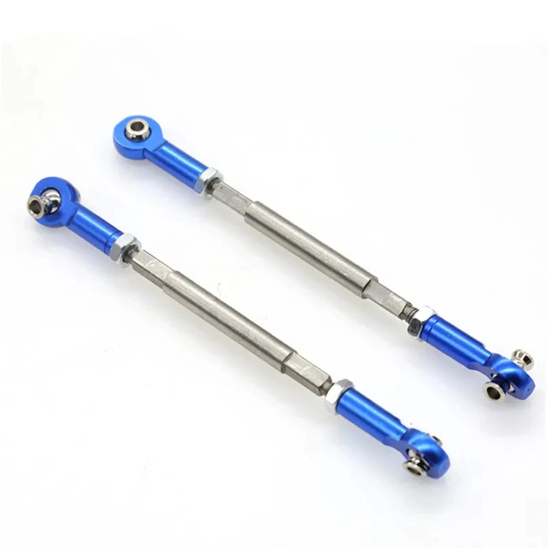 2 Pcs RC Cars For Traxxas 1/7 Unlimited Desert Racer Stainless Steel Adjustable UDR Front Steering Rod Link Accessories 8547