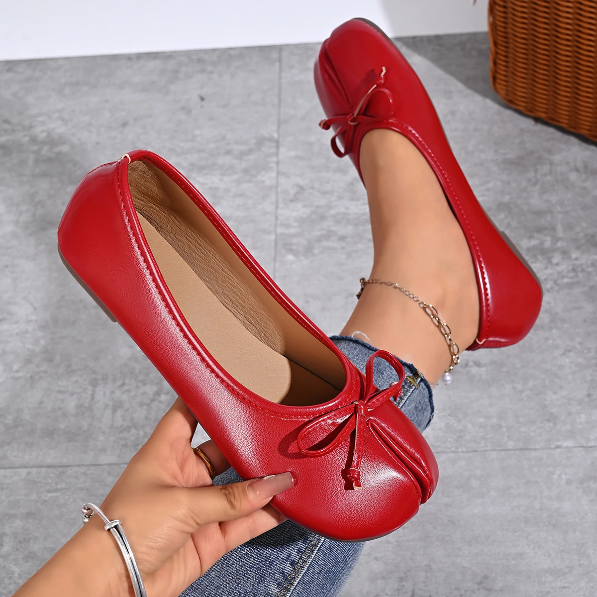 

New Brand Women Flats Soft Ballet Shoes Slip On Loafers Soft Moccasins Tabi Ninja Casual Shoes Mujer Ladies Shoes Bow Knot Mujer