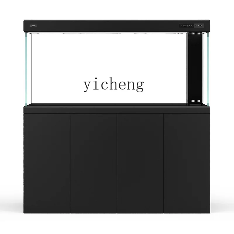 YY Light Luxury Super White Glass Living Room Home Fish Farming Smart Bottom Filter Aquarium