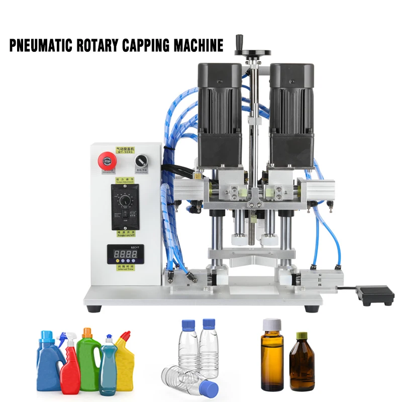 Pneumatic Capping Machine For Soy Sauce And Plastic Oil Containers.
