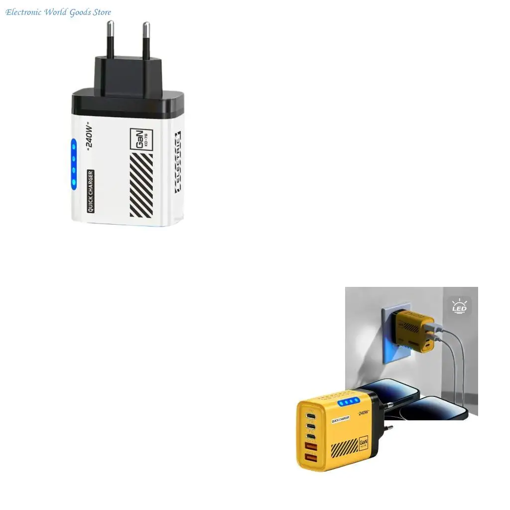 A3PD Stylish EU Wall Chargers With USB 3PD Port Intelligent Power Distribution