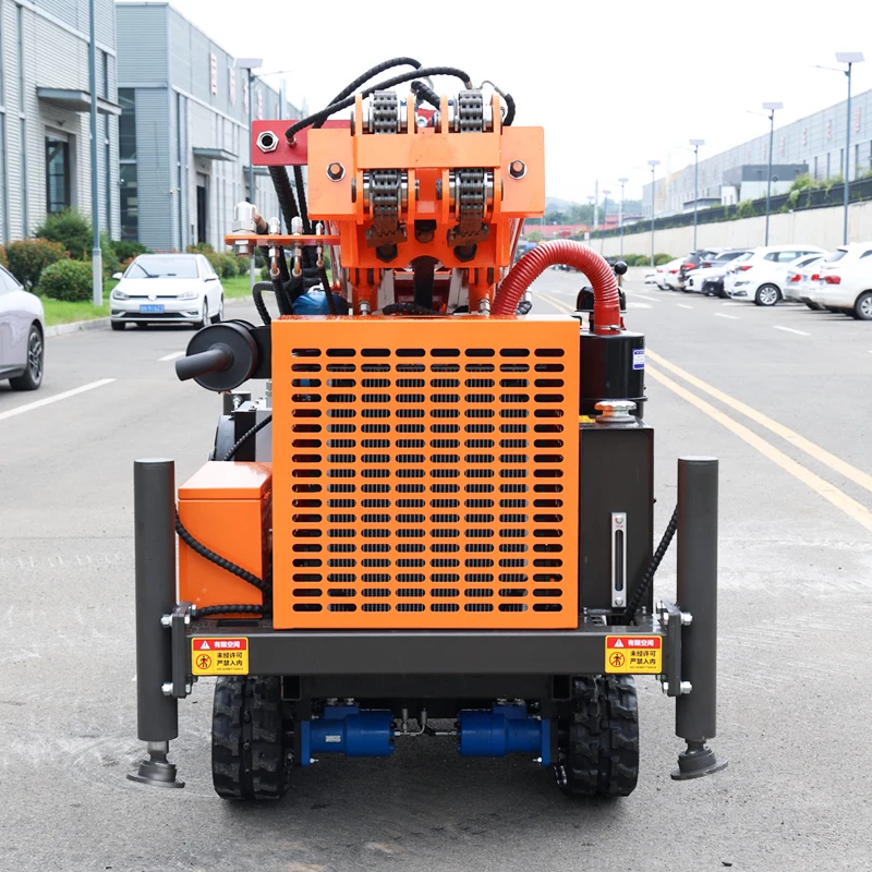 Foreuse rotative sur roues personnalisée pour puits d'eau, 200 m, diesel, hydraulique, portable, haute vitesse