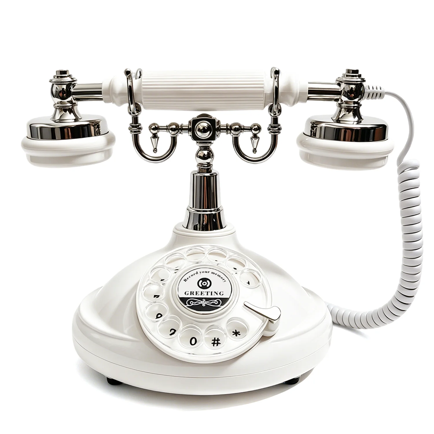 Gesproken gastenboek telefoon retro draaiknopmodel audiobericht vintage telefoon voor bruiloft verjaardag feest afstuderen gelegenheden