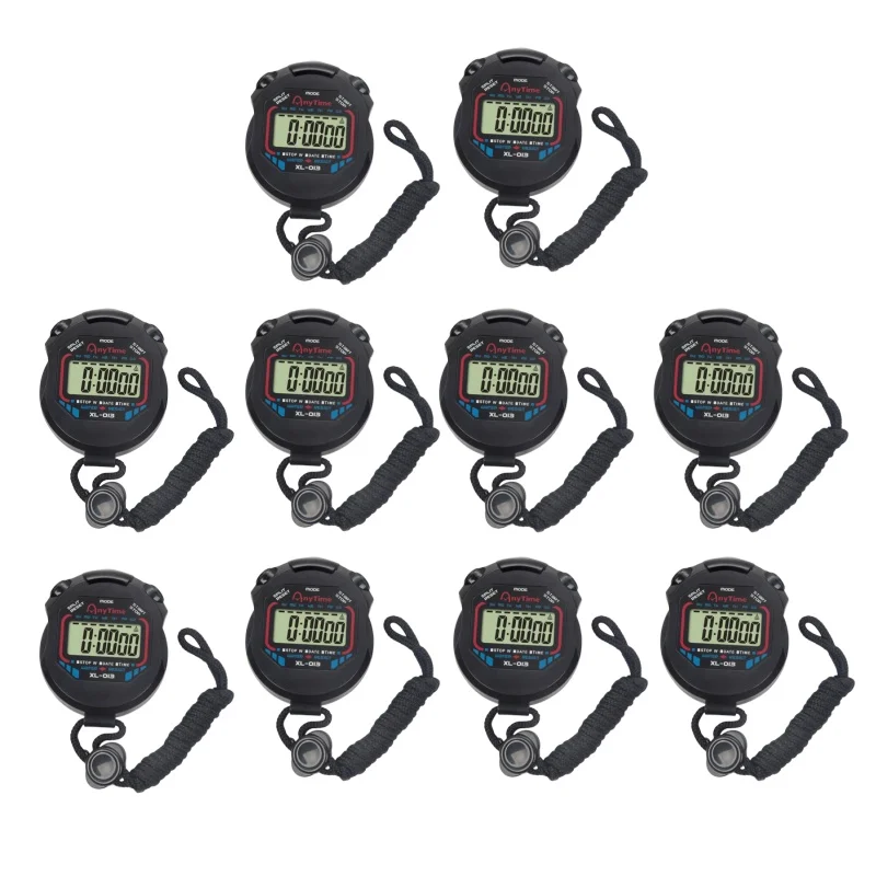 10/5/3/1pcs Professional Handheld Digital Stopwatch Timer Outdoor Sports Training Timer Chronograph Stop Watch Precision Timer