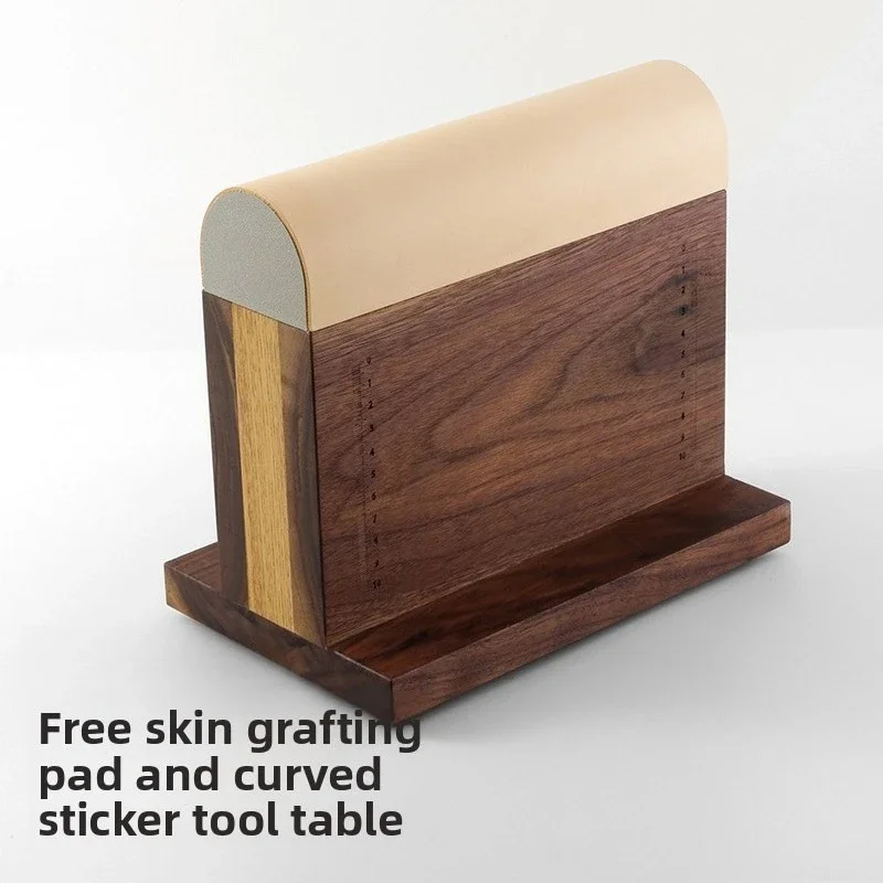Leather curved sticker, kit cover mold, handmade leather goods, black walnut, leather cut