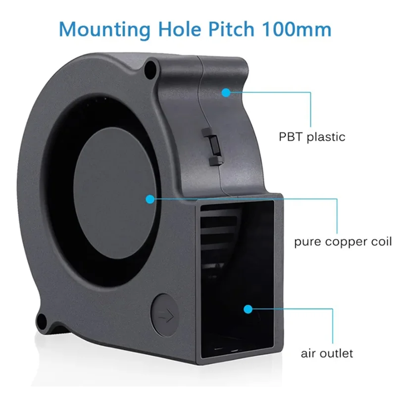 

AA19 97 мм турбовентилятор 12 В постоянного тока гнездовой разъем центробежный охлаждающий вентилятор AC220V адаптер питания с регулируемой скоростью вилка европейского стандарта