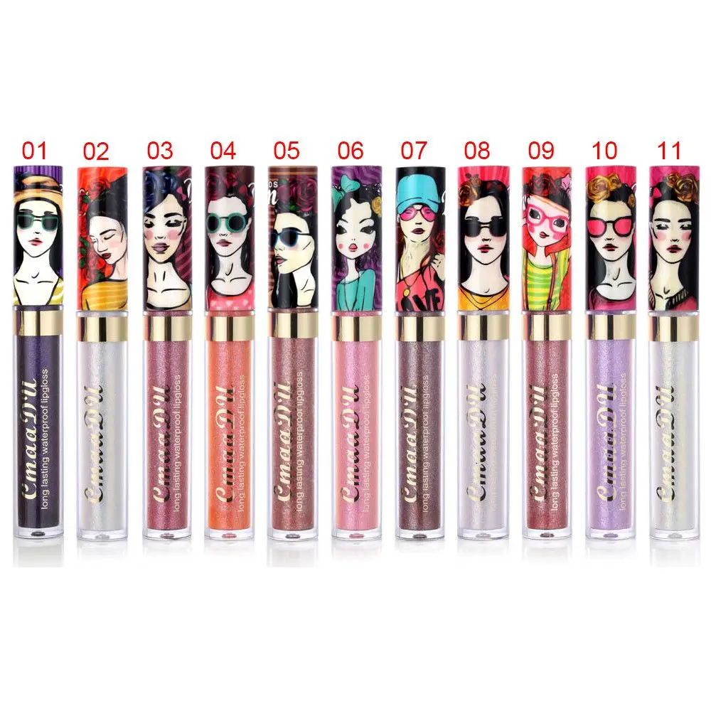 Beauty Girl Diamond Glitter wasserdichter Lip gloss schimmernder Lippen tönung flüssiger Lippenstift