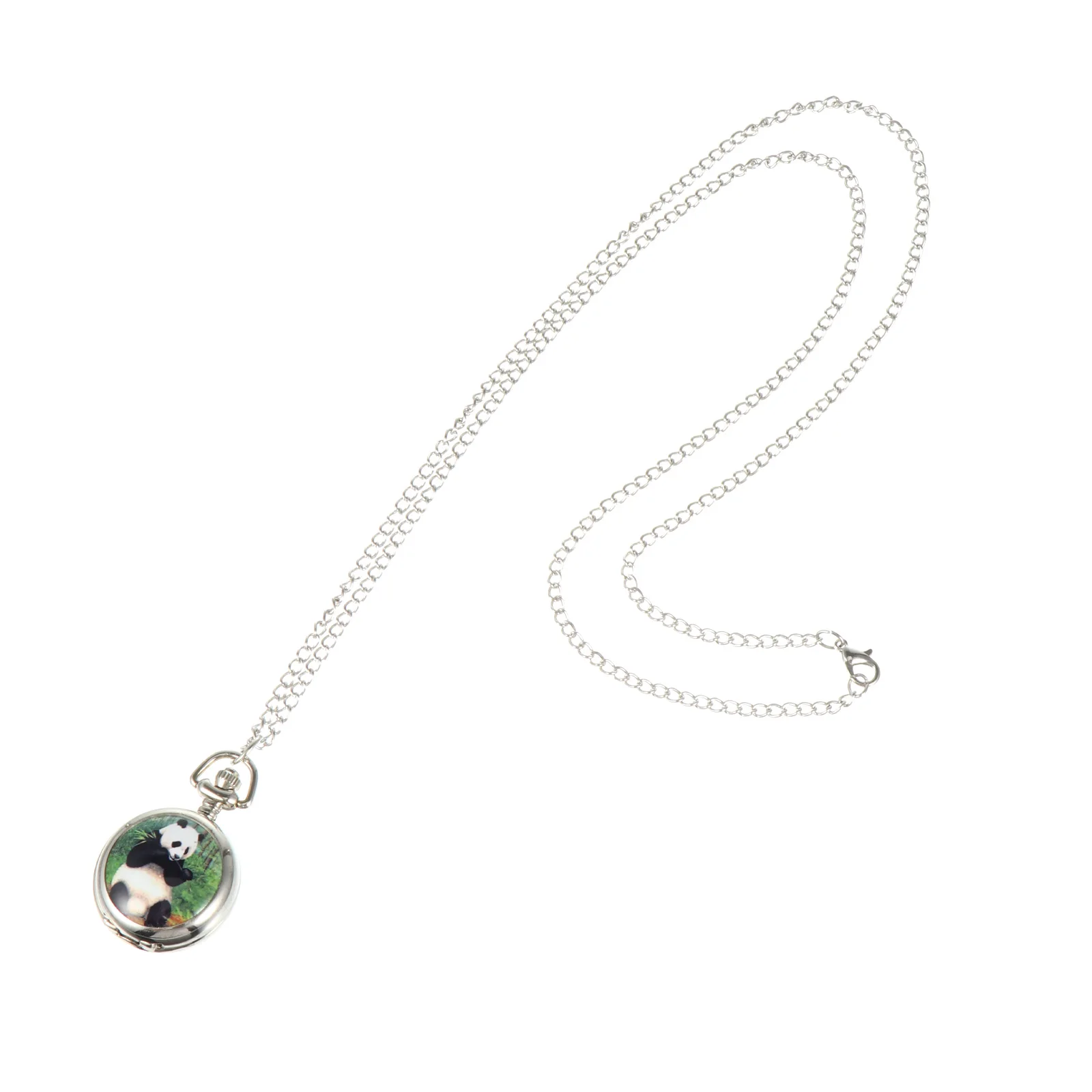 

Ceramic Pocket Watch Necklace Decorative Watches for Kids Gifts Roman Dial Thin Alloy Plated