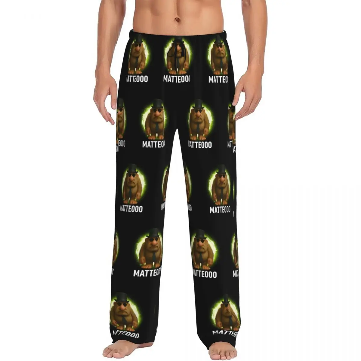 

Custom Italian Brainrot Pajama Pants Men's Animals Cartoon Sleepwear Lounge Sleep Bottoms Stretch with Pockets