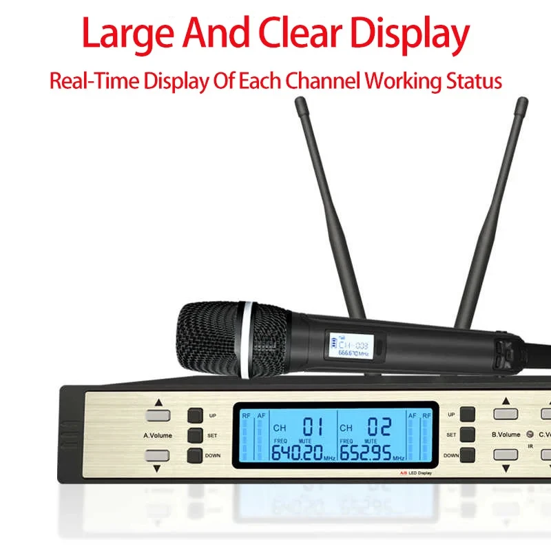 Picture 5: SKM9900 Wireless Microphone System UHF Professional Wireless Dynamic Microphone Karaoke Stage Performance Handheld Microphone