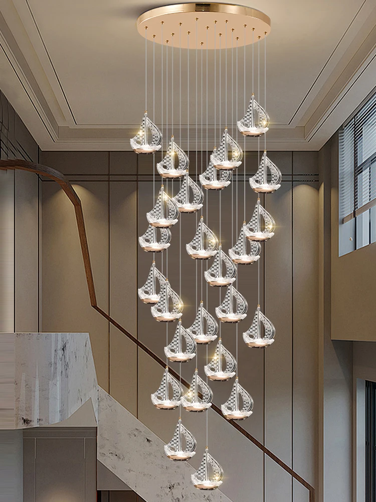 

Led Large Chandelier Nordic Chandelier Showroom Duplex Building Chandelier Suspended Indoor Lighting Large Staircase Chandelier