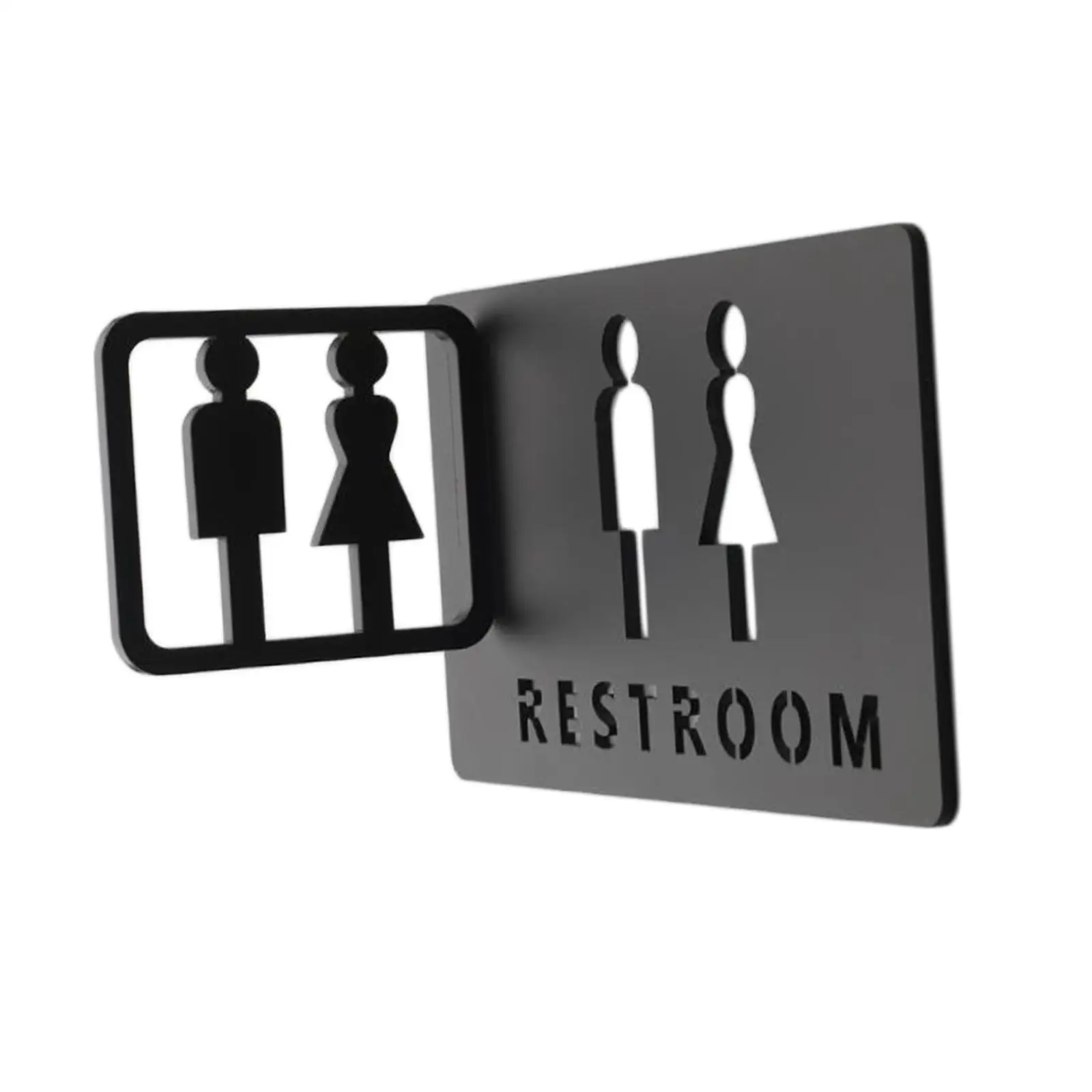 Bathroom Sign Identification Identification Sign 3D for Court Bar Church