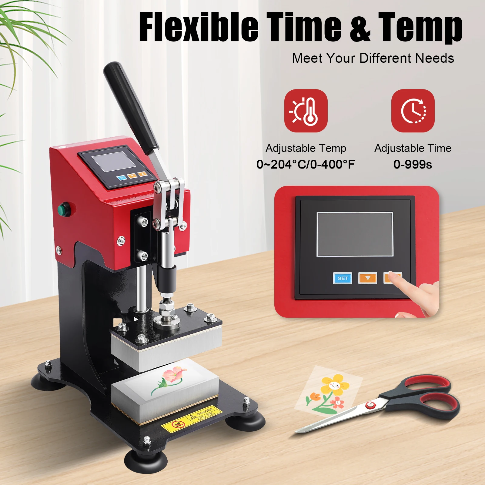 

Manual Heat Press Machine 700W Mini Hot Press Stamping Machine 110V Heavy Duty Press with 3 x 5 Inch Dual Heat Plates