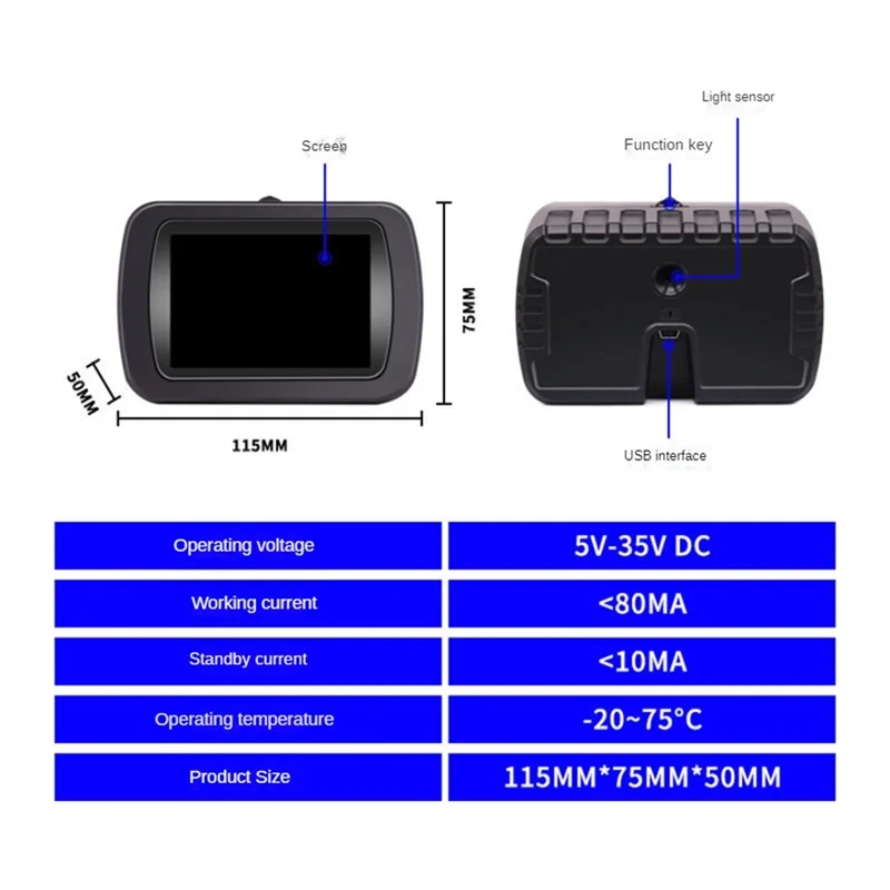 

Car Parts GPS Off-Road HUD Smart Speedometer Digital Inclinometer Altitude Mileage Head-Up Display