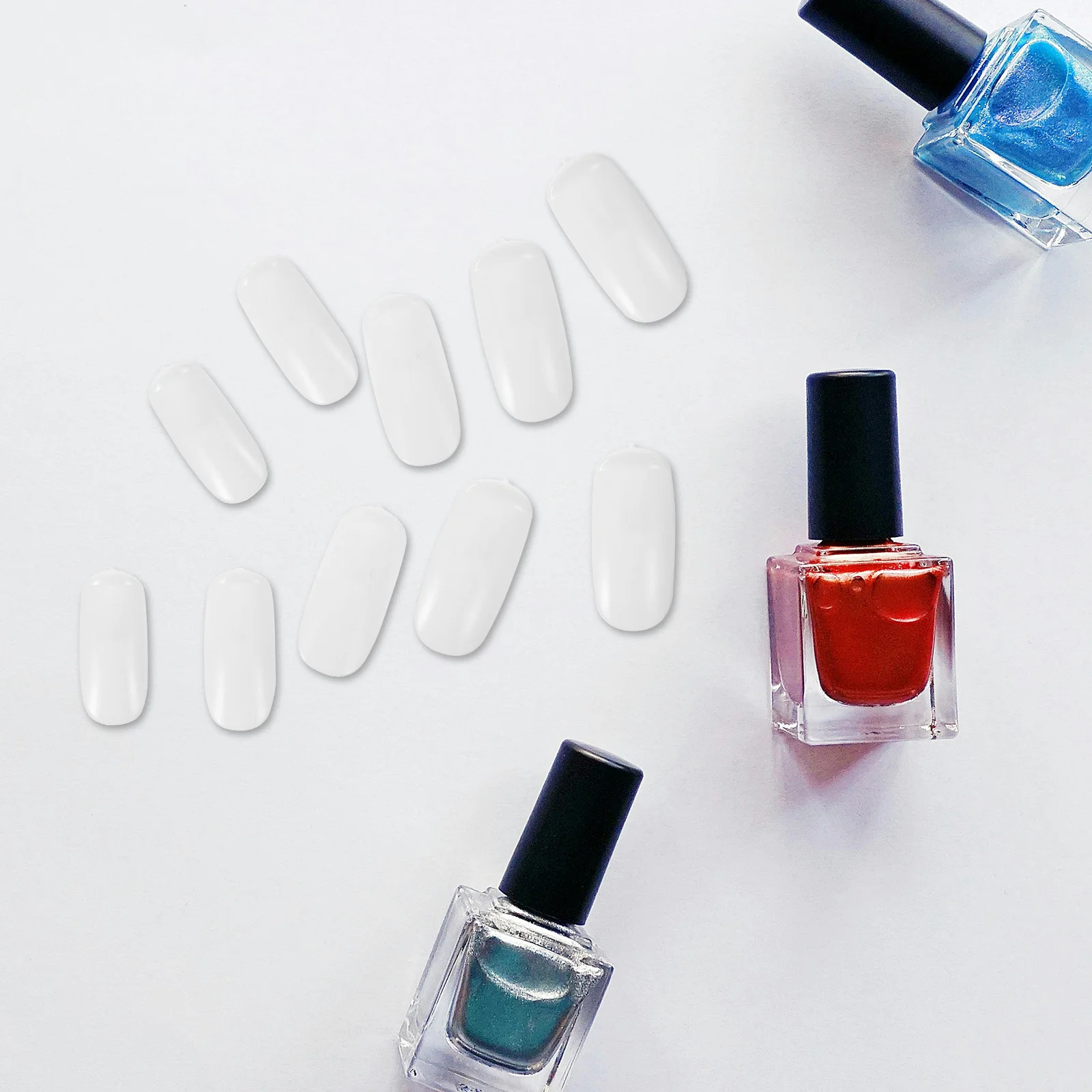 

100 pcs Mechanical Hand Tips Smooth Surface Extended Practice Nail Art Display Sticks Sample Color Testing Nail Salon Equipment