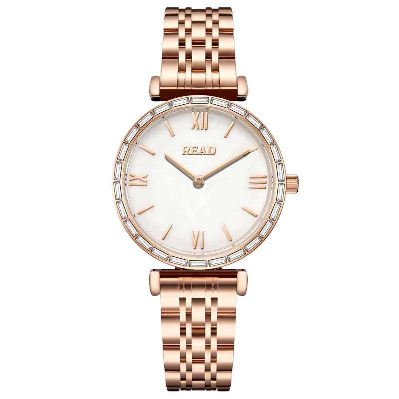 READ Ladies Elegant Quartz Wrist Watch | Stainless Steel Band | Daily Water Resistant Analog Women Dress Watch