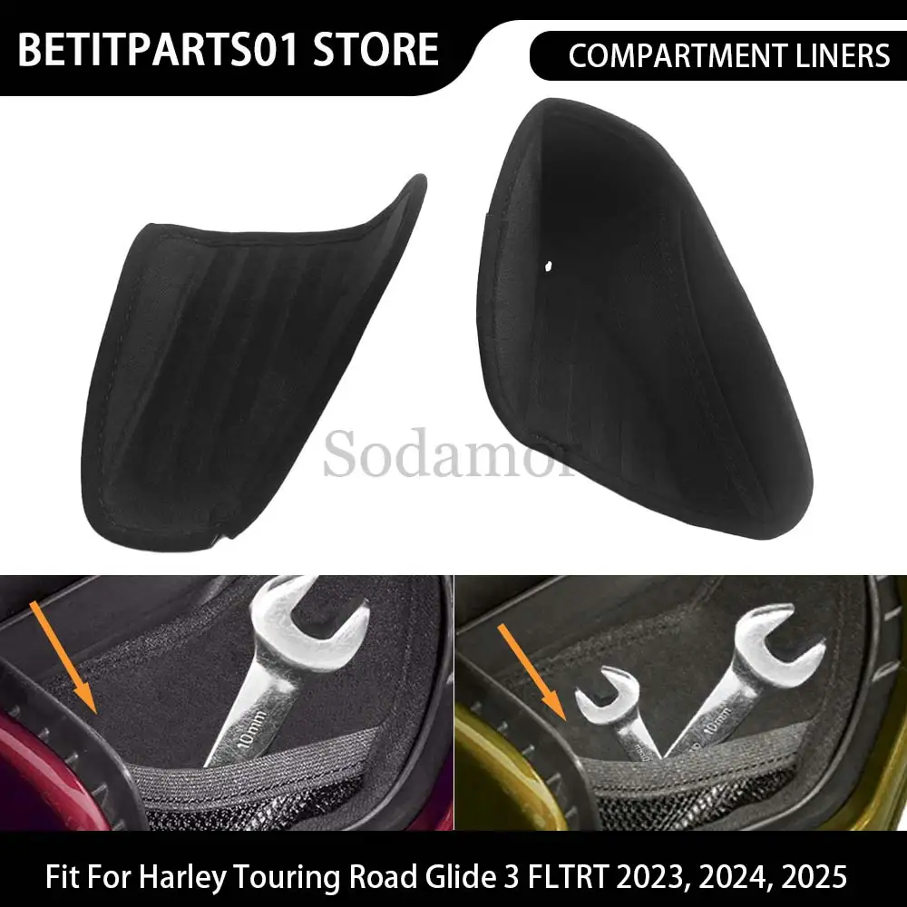 

Аксессуары для мотоциклов, 1 пара нижнего обтекателя, вкладыши для перчаточного ящика, черные, подходят для моделей Harley Touring Road Glide 2015-up ‌