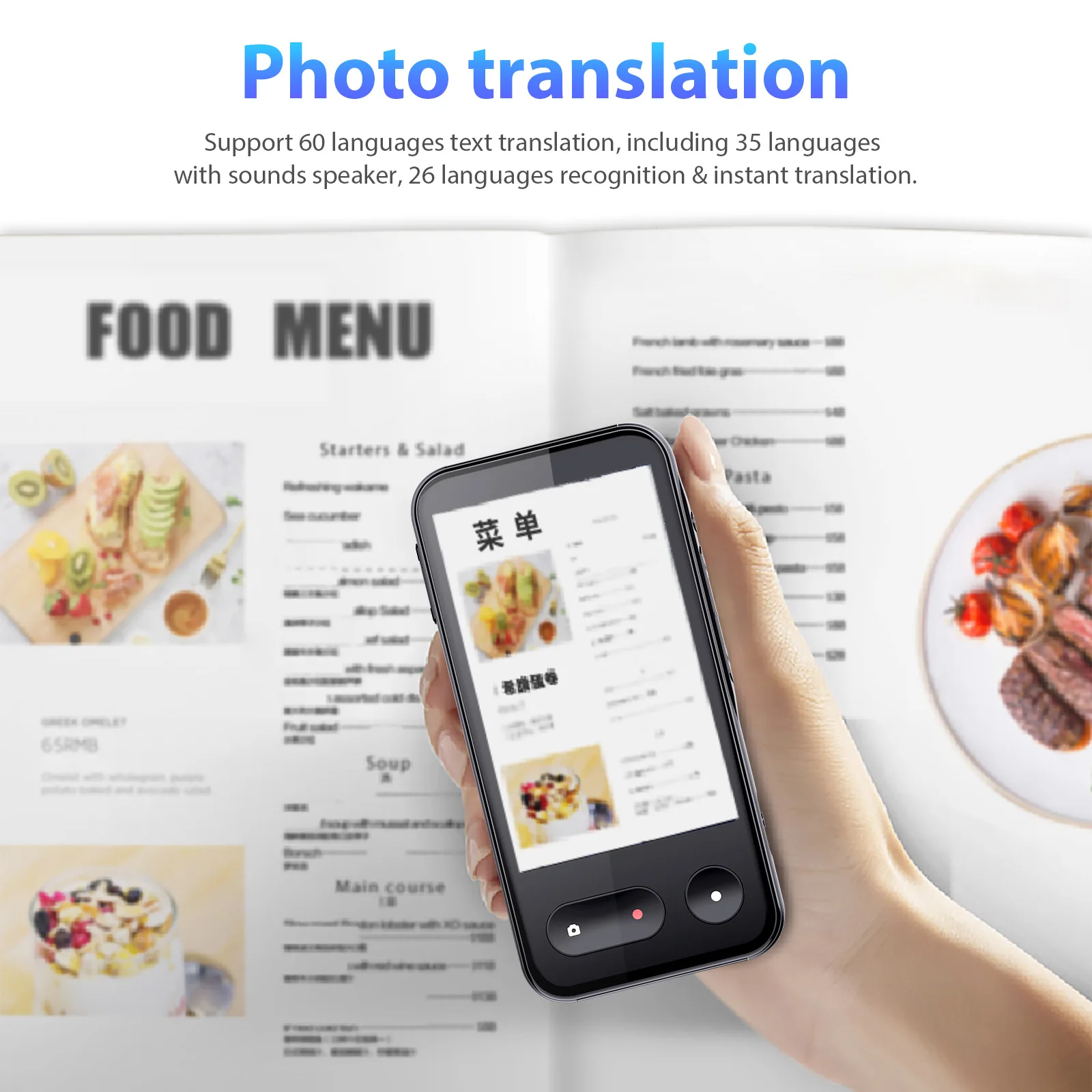 2021 การออกแบบใหม่ล่าสุดกําไรสูง 138 การแปลภาษาสมาร์ท 4G ออฟไลน์แบบพกพา ai Translator