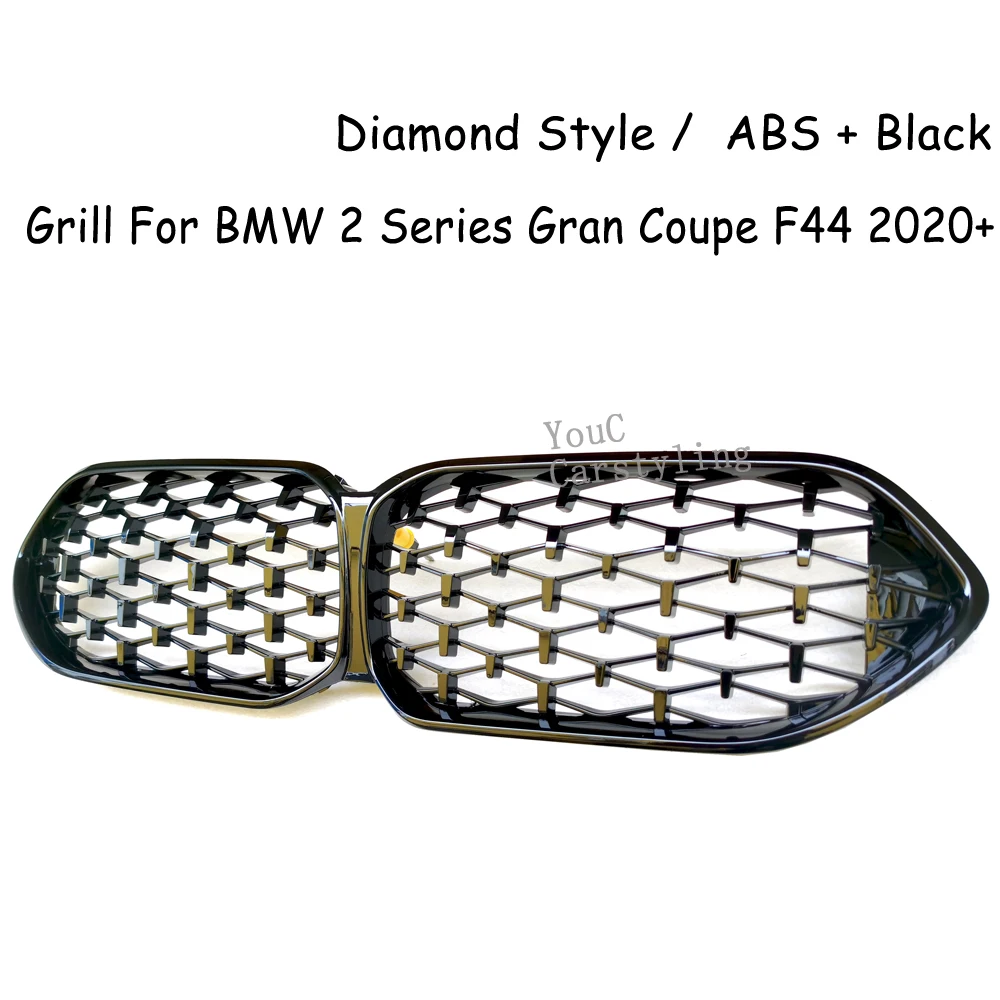 F44 Diamond Style Glossy Black Front Bumper Grille for BMW 2 Series F44  Gran Coupe 2020+ 216i 218i 220i 228i M235i