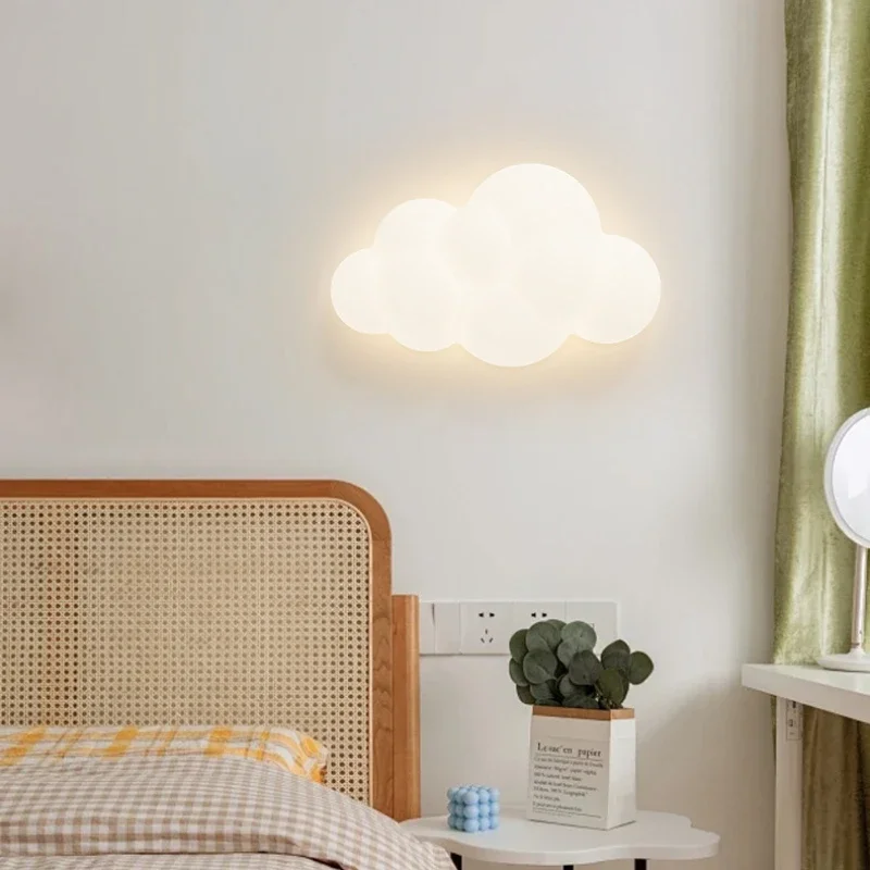 LED Lights Cloud Three-dimensional Ceiling Lamp for Bedroom Lamp Children's Room Decoration Modern Wall Lamp Home Indoor Sconce