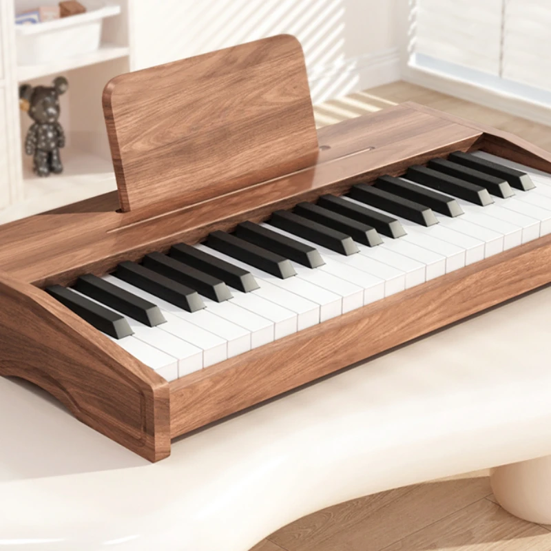 Wooden Little Piano Pattern Children's Electronic Keyboard