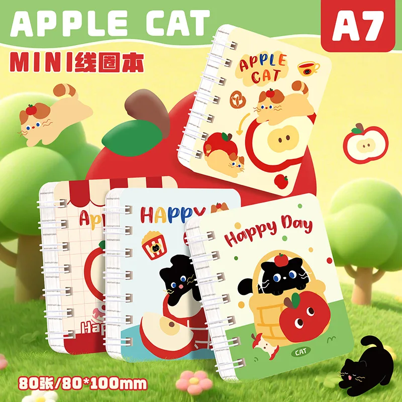 12 pièces A7 bobine livre haute valeur cahier poche Portable mignon bobine livre étudiant Notes clé connaissance bloc-Notes retour à l'école