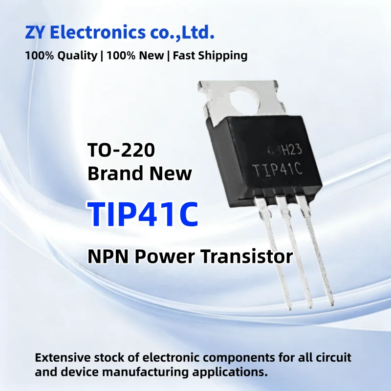 10PCS-100PCS 100% New TIP41C TIP41 TO-220 NPN Power Transistor High-quality In Stock