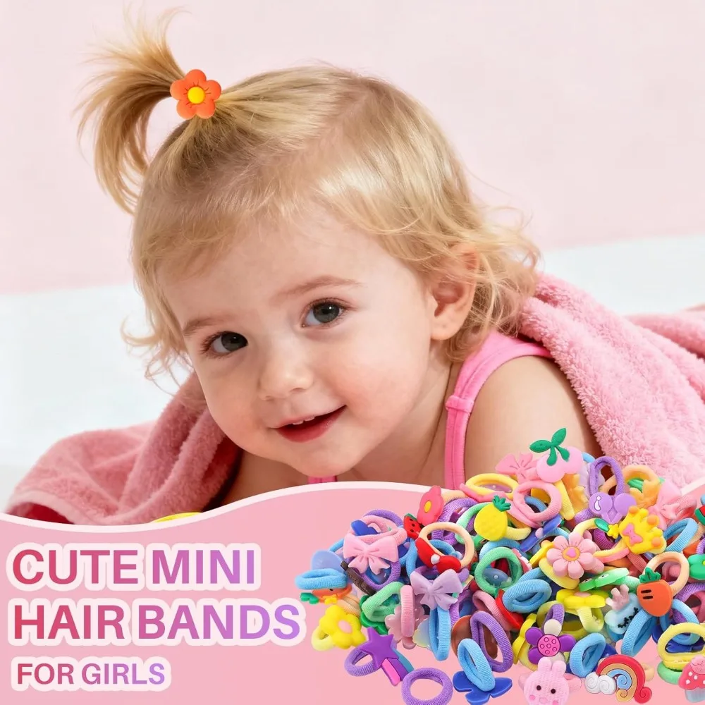 Haargummi, Haarbänder, Haarseil für Babys und kleine Mädchen, schadet dem Haar nicht.