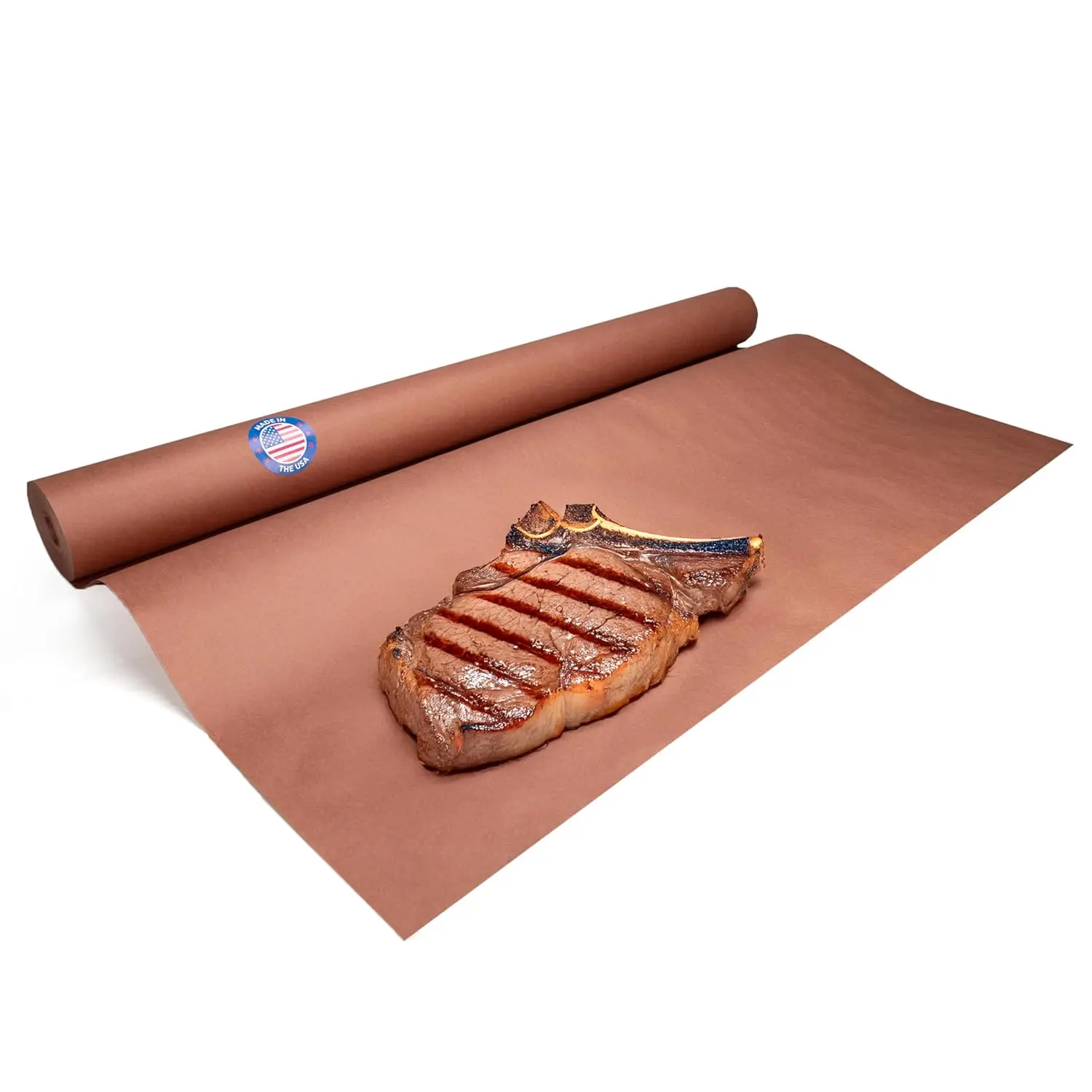

Бумага для разделки мяса Peach Butcher Paper 36" x 2160" (180 футов) - Натуральная бумага для разделки мяса и рыбы, произведённая в США - Необработанная, невощёная, пищевого качества.