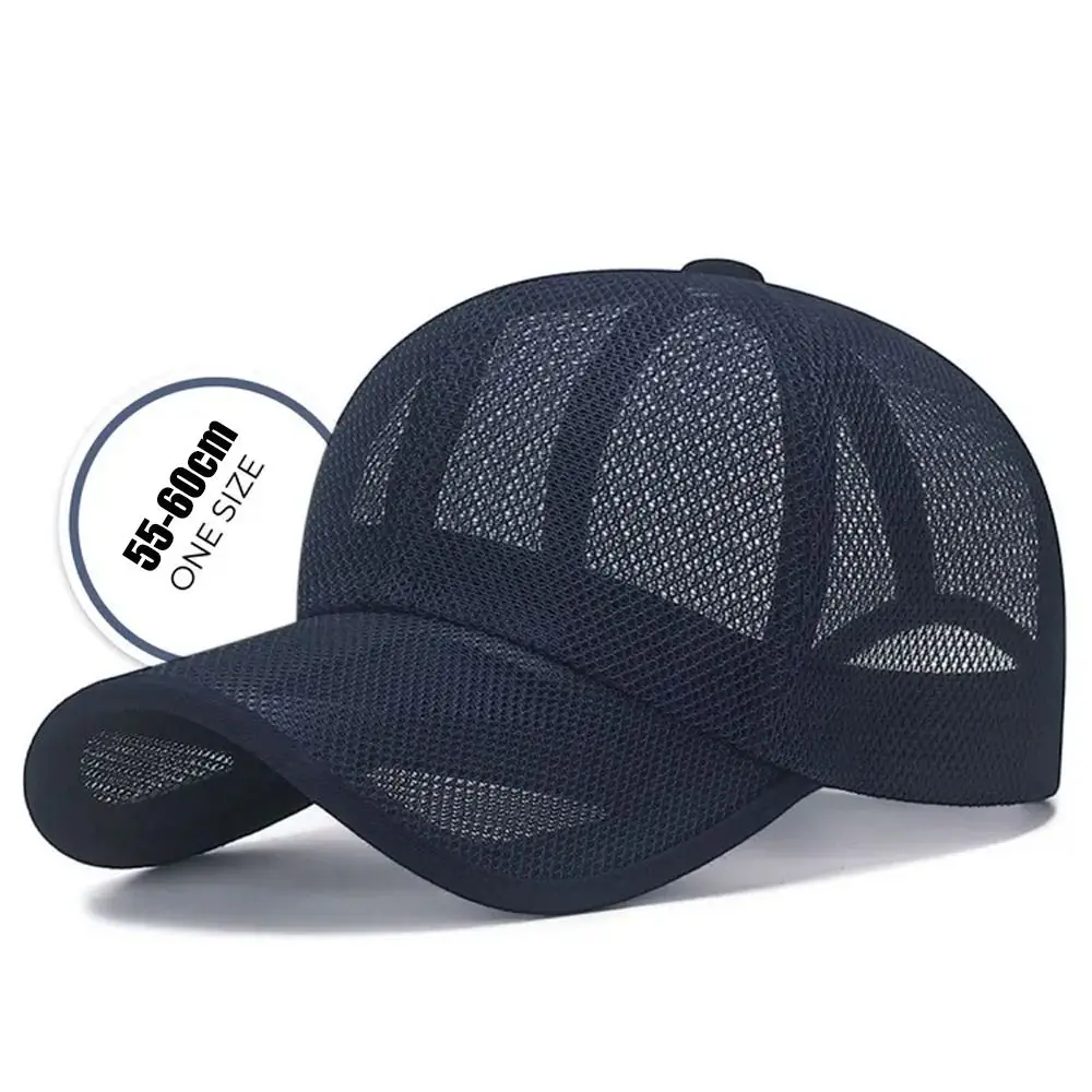 

Fashion Quick Dry Full Mesh Caps Adjustable Sun Protection Summer Baseball Cap Breathable Sunscreen Hats For Man Women Unisex