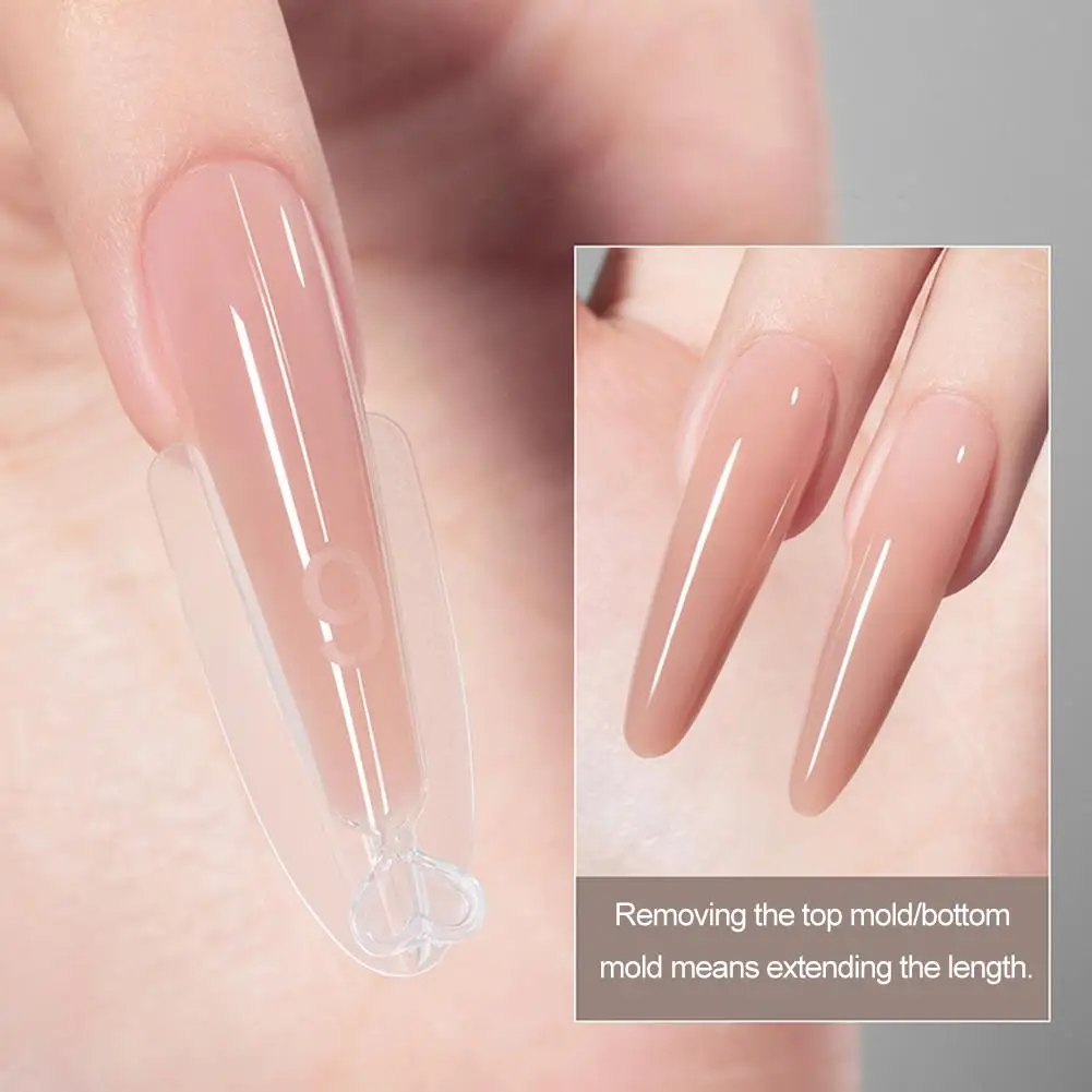 240PCS Sandwich Dual Nail Form Mold Set Ultra-Thin Clear Nail Extension Molds For Gel Polish Nail Art Manicure Tool Kit