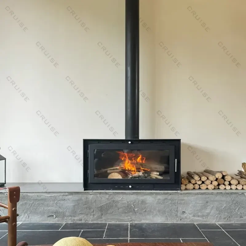 1020mm Freestanding Wood Burning Stove Fire Resistance Indoor Heating Classic Chinese Cook Fireplace Home Living Room Decor