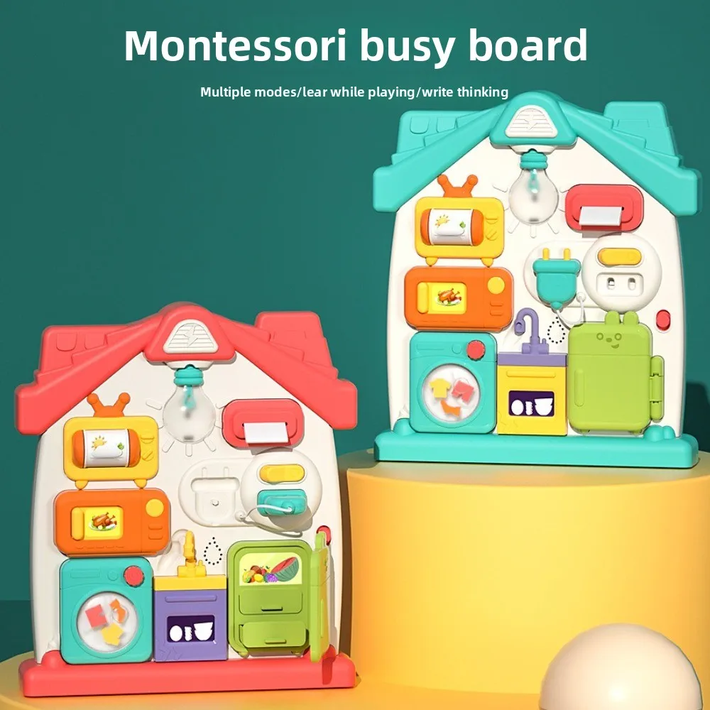 63-IN-1 Montessori Bordo occupato Sviluppo sensoriale Conoscenza generale Giocattoli per l'educazione precoce Puzzle Libro di apprendimento pratico per il bambino