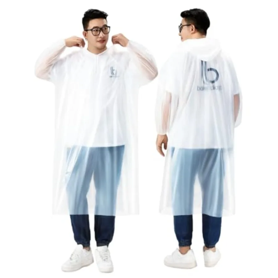 Disposable Rain Ponchos, Backpack-Friendly Oversize Raincoats for Adults