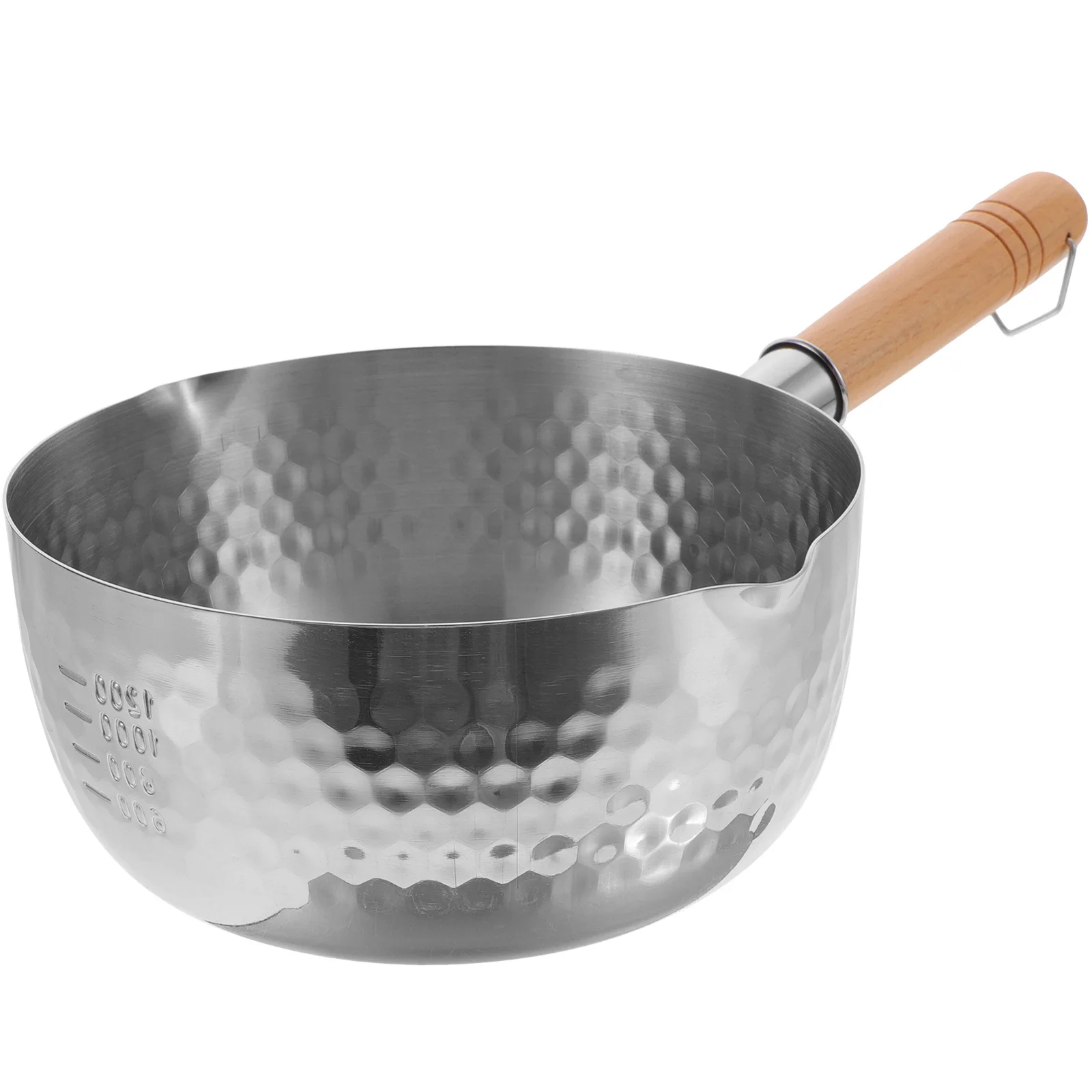 

Stainless Steel Stock Pot Multi-Function Kitchen Cooking Pot Soup Milk Pan Easy Clean Anti-Scalding Handle